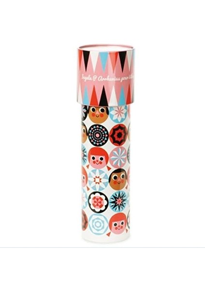 Metal Kaleydeskop Çiçek Dürbünü, Pink Rosette