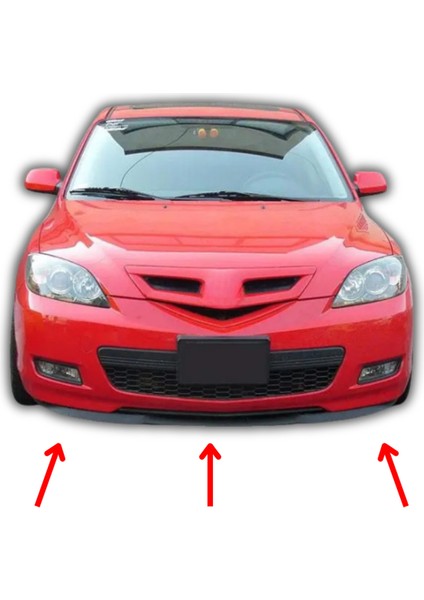 Mazda 3 Uyumlu Evrensel Universal 3 Parça Cupra Kupra Ön Ek Tampon Dili Lip Esnek Karlık fiyatları