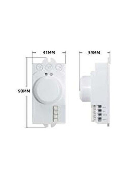 Radar Sensör Hareket Algılama Özelliği ile 220-240 V 1200W Beyaz Renk