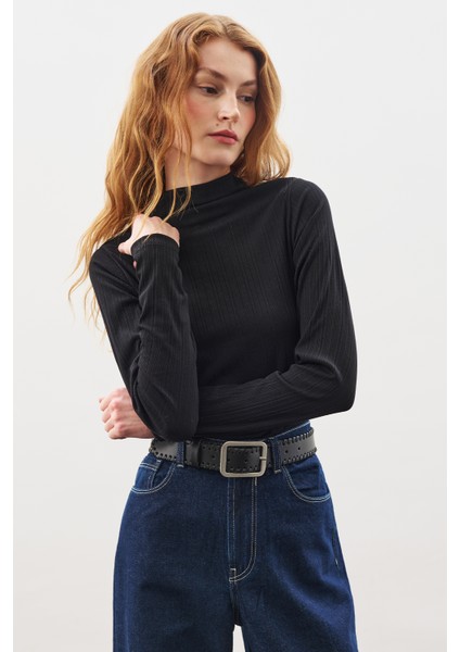 Örg Detaylı Tokalı Bel Kemeri Siyah modelleri