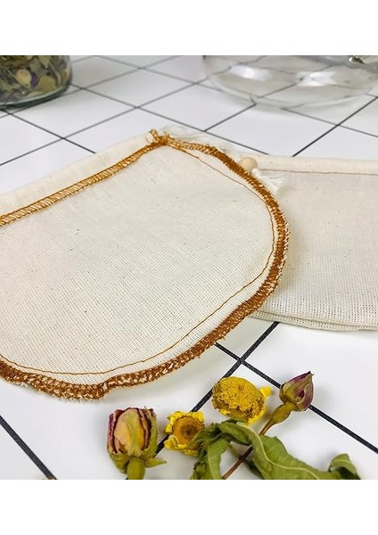 Yoga And Food 2 Adet Demlik Yıkanabilir Kumaş Çay Kesesi - Organik, EKOLOJIK,%100 Ham Ağartılmamış Ham Pamuk (Demlik Boy) fiyatları