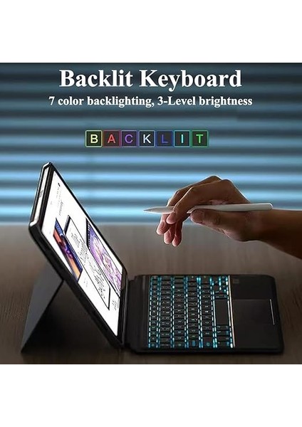 Tab S10 Ultra/s9 Ultra/s8 Ultra 14.6inç Için ile Uyumlu Magic Keyboard Işıklı Mag Touchpad Blutooth Işıklı Standlı Klavyeli Kılıfı modelleri