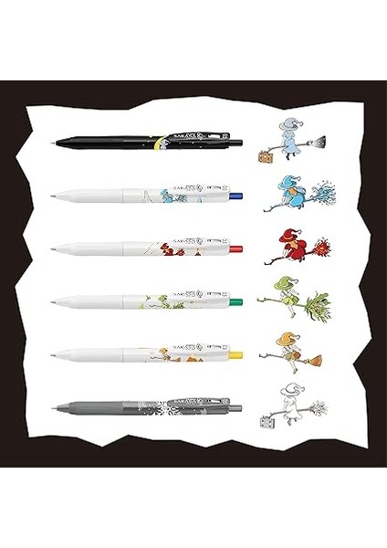 Sarasa Clıp 0.5mm Jel Kalem Wıtch Serısı 5lı Set modelleri