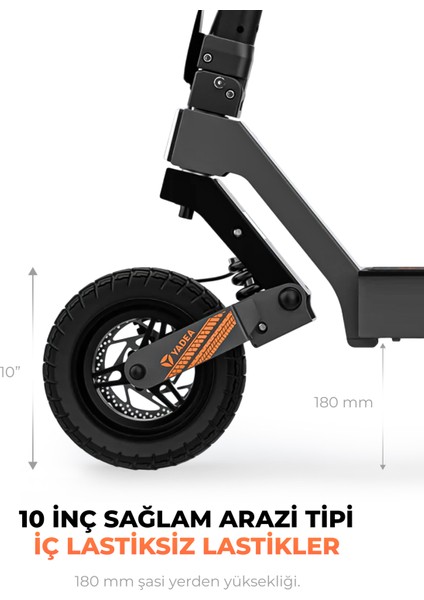 Yadea G10 Elektrikli Scooter 800W-1200W Güç – 50KM Menzil, Dokunmatik Ekran, Çift Süspansiyon fiyatları