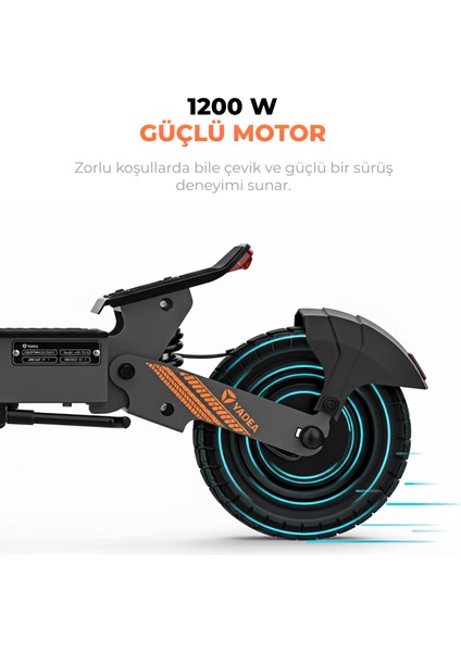 Yadea G10 Elektrikli Scooter 800W-1200W Güç – 50KM Menzil, Dokunmatik Ekran, Çift Süspansiyon fırsatları