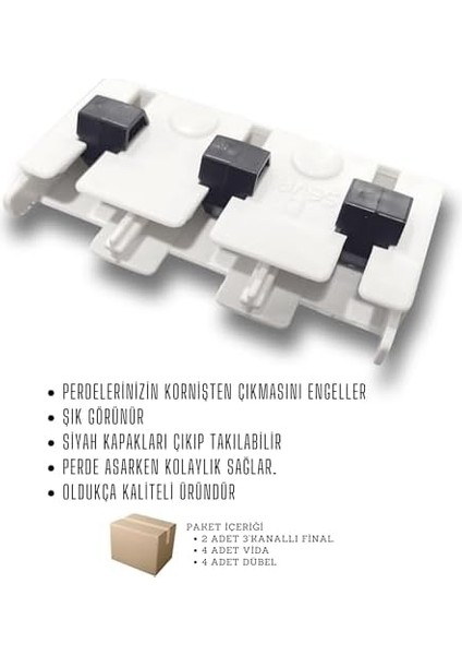 Raylı Rayı Korniş 2 Adet modelleri