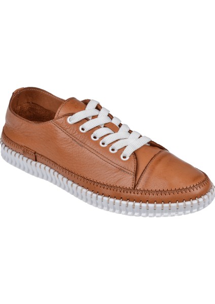 Hakiki Deri Comfort Kadın Ayakkabı PLM-413108 Taba