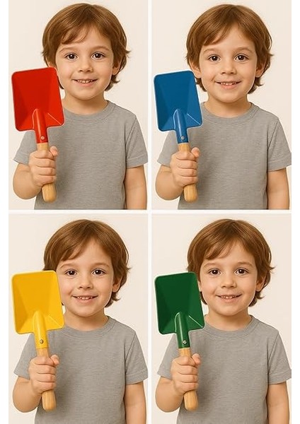 Mini Saplı Bahçe Küreği, Renkli Metal Başlık, Ahşap Sap, Hobi Bahçesi, Hayvan Yemi Verme, Çocuklar Için Güvenli, Saksı Toprağı Taşıma, Mini Boy, Hafif ve Dayanıklı Çok Amaçlı Bahçe Küreği indirimleri