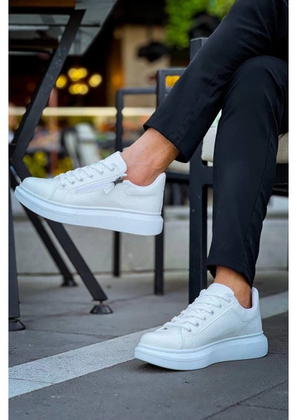 KB-309 Kuback Beyaz Fermuar ve Bağcıklı Günlük Erkek Ayakkabı modelleri
