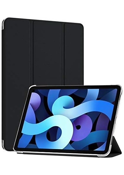 iPad Air 11 2025 Kılıf (A3266-A3267) Slim Translucent Back Smart Cover Siyah [ipad Air 11 2025 ile Uyumlu Kılıf - Siyah] modelleri