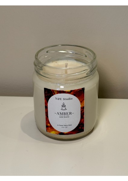 Minimalist Kavanoz Mum | %100 Doğal Soya Wax Kokulu Mum| Vanilya/sandal/amber/yasemin fırsatları