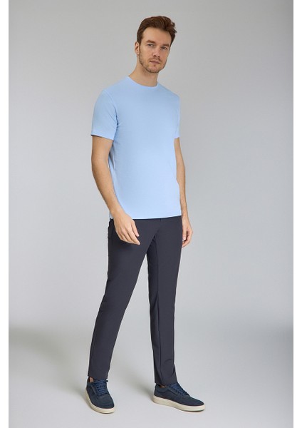 Supima Gömlek Yaka Cool Touch Erkek T-Shirt Mavi TS24Y24106_D35 indirimleri