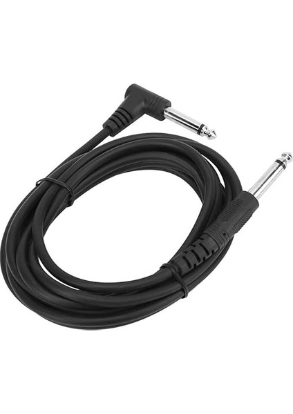 Ses Kablosu 6.35MM Sağ Açılı Konektör 3 Metre Uzunluk Amplifikatör Tel Elektrik
