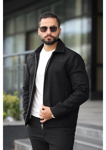 Claassics Men Erkek Oversize Kısa Kaşe Kaban Ceket - 7435