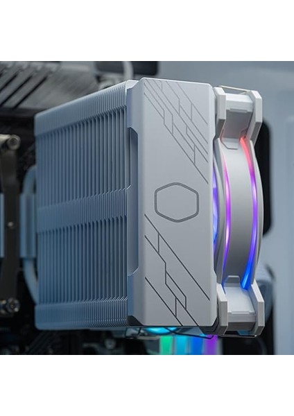 Master Hyper 212 Halo Beyaz Cpu Soğutucu - 120MM Fan | Destek Amd ve Intel Cpu Soketi Am5, Am4/lga 1700, 1200, 1151, 1150| Pwm Kasa Fanları | 51.88 Cfm Hava Akışı | 4 Isı Borusu | Gen 2 Argb indirimleri