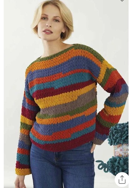 5 Adet Puffy El Örgü Ipi Atkı Battaniye Bere Panduf Parmak Örgü Ipliği 599-KEMIK fırsatları