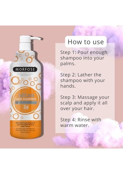 Morfose Şampuan 1000ML (Turuncu) 1 Paket (1 x 1 Adet) modelleri