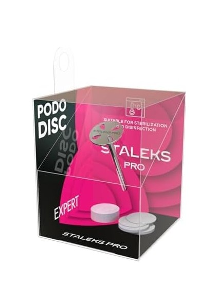 Staleks Pododisc 10 mm Pedikür + 5 Yedek Paket Misket Limonu 180 Grit Profesyonel Ev Kullanımı Paslanmaz Çelik (Pdset-10)