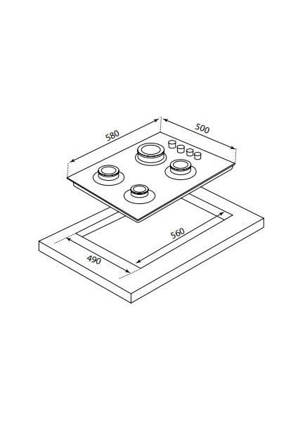 Lx 420F Inox Setüstü Doğalgazlı Ocak fiyatları
