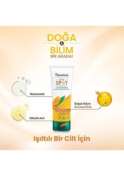 Since 1930 Dark Spot Clearing Leke Karşıtı Zerdeçal Özlü Yüz Temizleyici 100 ml modelleri