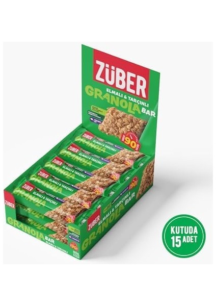 Züber Granola Bar Elmalı Tarçınlı 25G X15 Adet modelleri