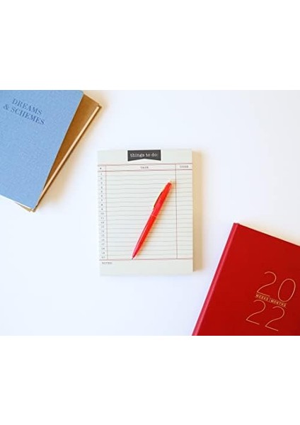 Kütüphane Kartı Için Not Defteri, Yapılacaklar, 150 Yaprak, Görev Planlayıcı, Günlük Düzenleyici, Not Defteri, Öncelik Kontrol, Tarihsiz, 15,2 x 20,3 cm fiyatları