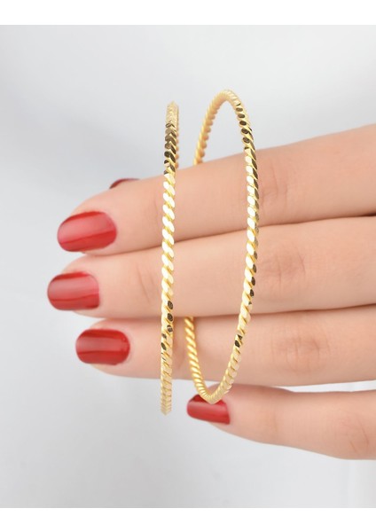 7 gr (Gram) Ankara Burması Bilezik Yatırımlık Işçiliksiz 22 Ayar Altın