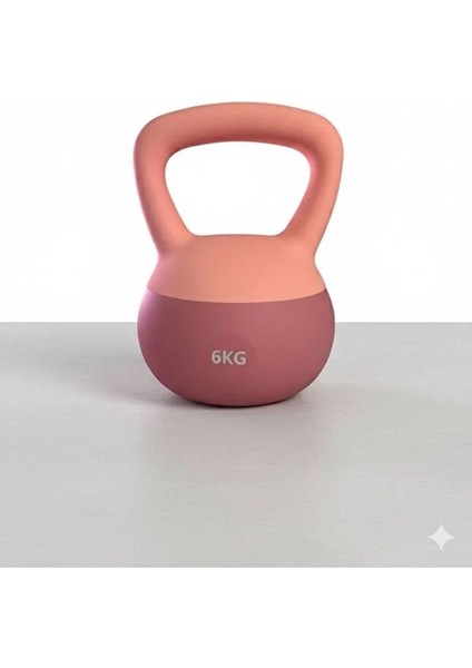 6 kg Soft Kettlebell - Yumuşak Tabanlı, Darbeye Dayanıklı, Sessiz Kullanım