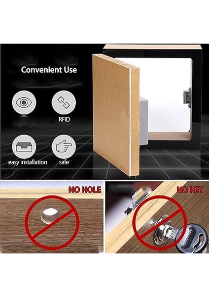 Kapı Kapatıcı Pil Ic Kart Sensörü Dolap Çekmecesi Akıllı Smartlock Dıy Görünmez Gizli Dijital Kilit Deliksiz fırsatları