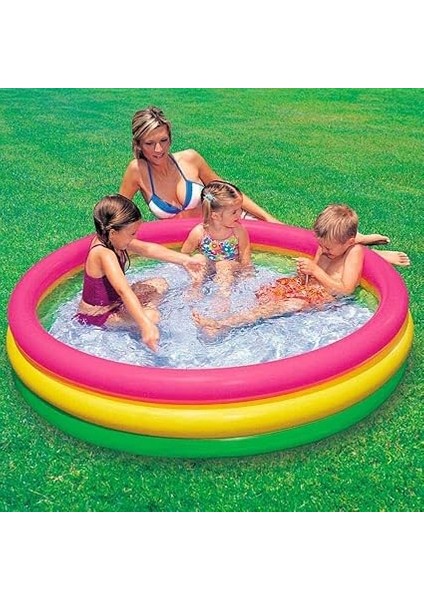 “sunset Glow” Bebek Havuzu, Su Ihtiyacı Yaklaşık 131 L, Şişirilebilir Zemin, 3 Halka, 2 Yaşından Itibaren, 114 x 25 cm fırsatları