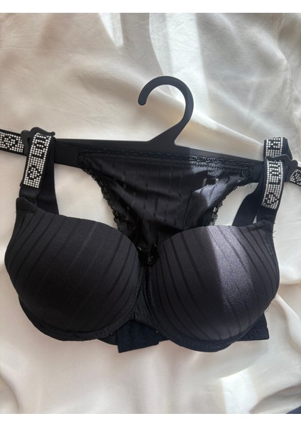 Destekli Taşlı Sütyen Takımı