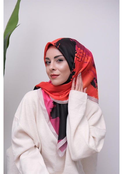 Renkli Karma Desen Dijital Soft Eşarp