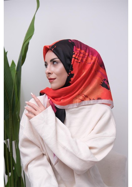 Renkli Karma Desen Dijital Soft Eşarp modelleri