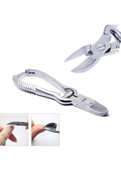 Mecno Beauty Çift Yaylı Tırnak Makası, 14 Cm, Paslanmaz Çelik, Kilit Mekanizmalı, Metalik Gri, MB-TIM-001 modelleri