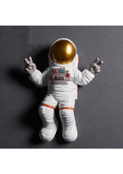 Dekoratif Astronot Apollo Duvar Heykeli (47X35CM)