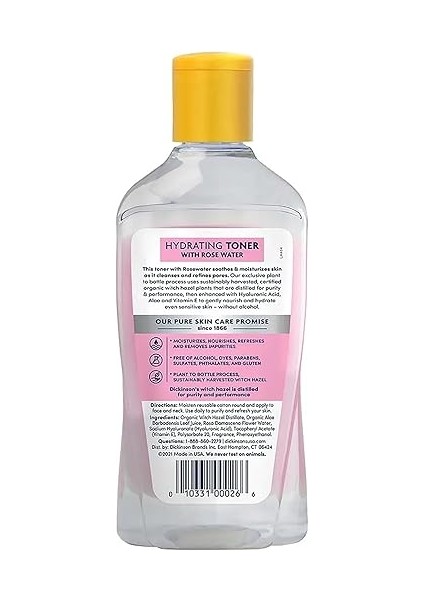 Witch Hazel Gül Suyu Içeren Nemlendirici Tonik 473ML fiyatları