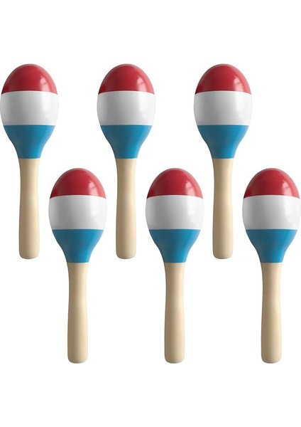 6 Adet Mini Ahşap Marakas, Doğal Ahşaptan Marakas Çıngırak, El Boyaması, Ritim Için Ahşap Marakas Enstrümanı, Müzikal Eğlence, Doğum Günü Kutlamaları, Karnaval