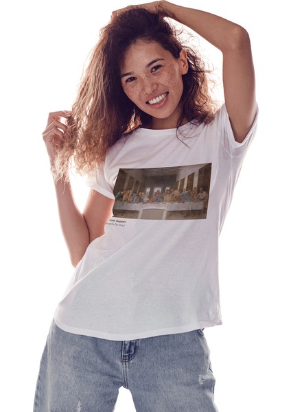 Son Akşam Yemeği Tişört - Beyaz fiyatları