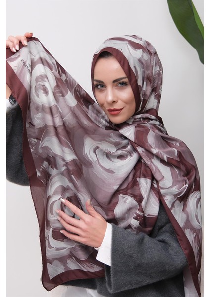 Floral Akrilik Desenli Dijital Soft Şal