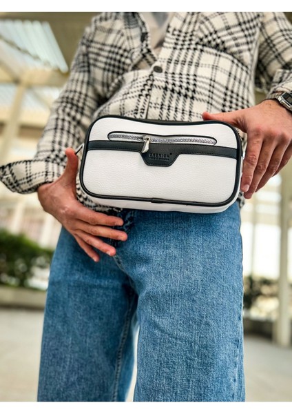 CH101 - Poani Tablet Erkek Çanta BEYAZ/SIYAH