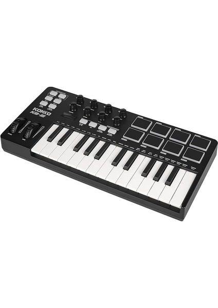 Synthesizerkeyboard Mıdı Klavye Denetleyicisi 25 Tuş, Taşınabilir Beat Maker Makinesi, Atanabilir Düğmeler, Faders, Müzik Üretimi Için USB 5V Güç Kaynağı