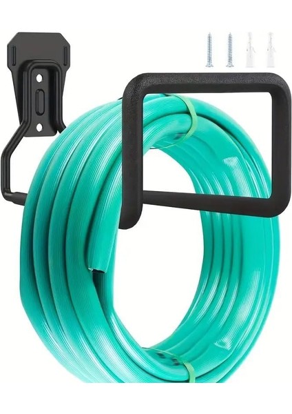 Metal Bahçe Hortumu Tutucu Askı - Duvara Monte Güçlü Hortum Düzenleyici Kanca