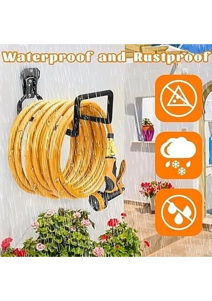 Metal Bahçe Hortumu Tutucu Askı - Duvara Monte Güçlü Hortum Düzenleyici Kanca modelleri