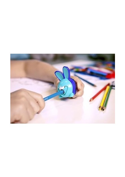 Croc Innovation 1 Delikli Kalemtıraş - Hareket Halindeyken Bileme - Verimli, Keskin Kaplama - Eşsiz Tavşan Tasarımı - Çeşitli Renkler indirimleri