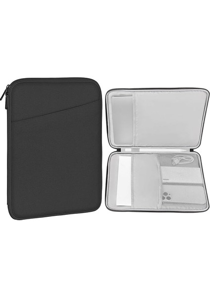 12.9 Inch Tablet Sleeve Bag, Compatible With 13 Inch New iPad Pro M4 & Air M2 2024, iPad Pro 12.9 Inch M2&m1, Galaxy Tab S8+/s9+ 12.4", Waterproof Bag Carrying Case With Pocket, Dark Gray