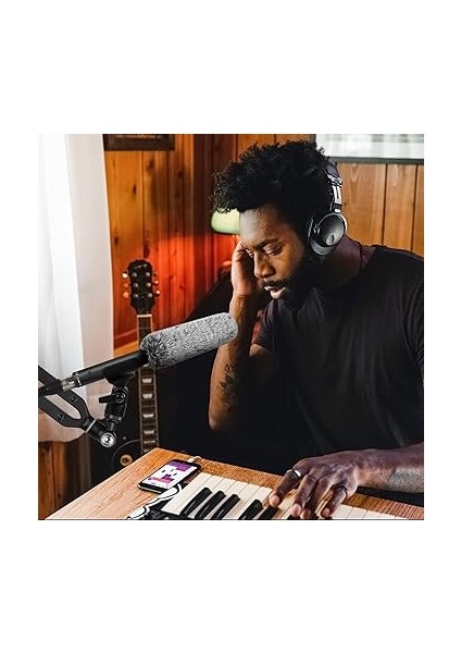 Creators Için 0,8 Inç (20 Mm) Çaplı Av Tüfeği Mikrofonu Için Tüylü Rüzgarlık, Mic Deadcat Rüzgar Örtüsü Muff, Windbuster, Fluff Cover Windshield Boya, Rode (14 cm / 2 Paket) ile Uyumlu indirimleri