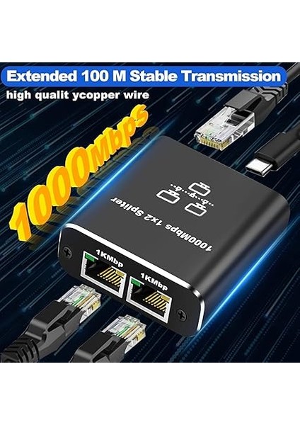 1 Gigabit Ethernet Anahtarı 2 Bağlantı Noktalı 1000MBPS, RJ45 1 Ila 2 Ethernet Splitter, RJ45 Lan Ağ Anahtarı 1-2 Gigabit Ağ Bölücü, Bilgisayar, Hub, Anahtar, Yönlendirici ZR861 modelleri