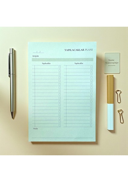Tanıtım Tarihsiz Masaüstü Planlayıcı Set, 10 Farklı Planlama, 80 Yaprak (Yapılacaklar )