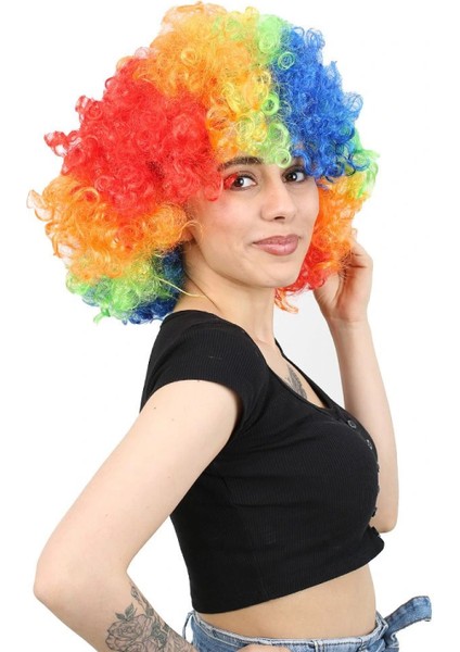 Animasyon Parti ve Palyaço Peruğu - Renkli modelleri