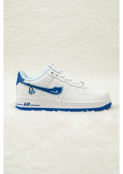 Happy Valentines Day Force 1 Kirazlı Sneaker Yüksek ve Kaydırmaz Yüksek Tabanlı Kadın Spor Ayakkabı